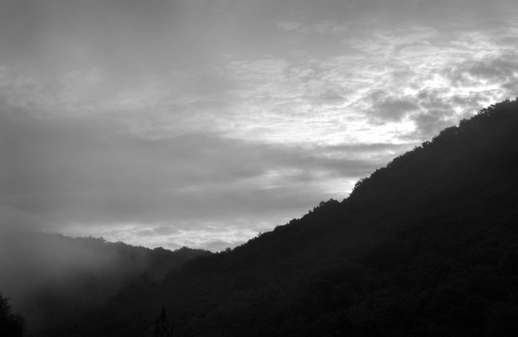 allegheny river clouds and mountains