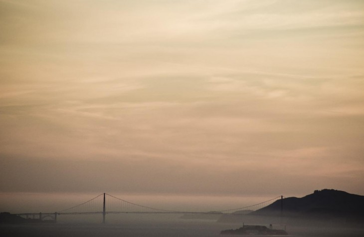 california, bridge, sunset