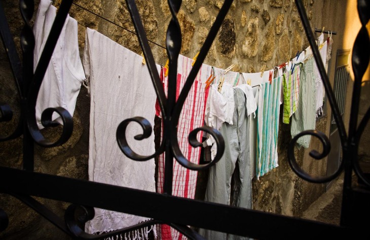 santa fiora, italy, clothesline