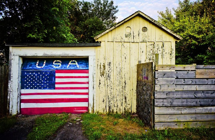 spafford usa painted garage