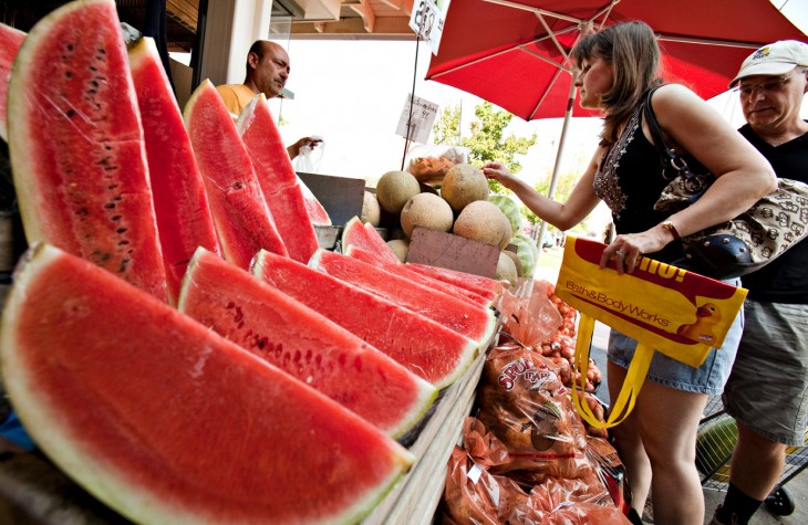 west side market fruit, outdoor vendor